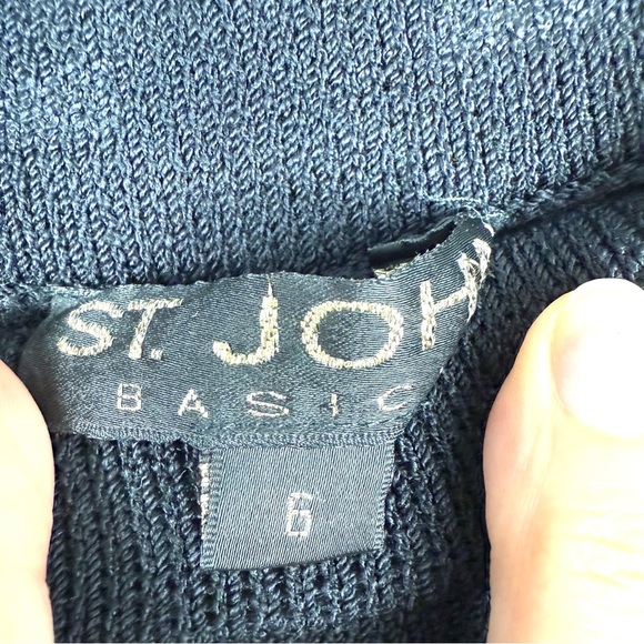 Vintage St. John Basics Black Santana Knit Pants size 6 - Picture 5 of 7